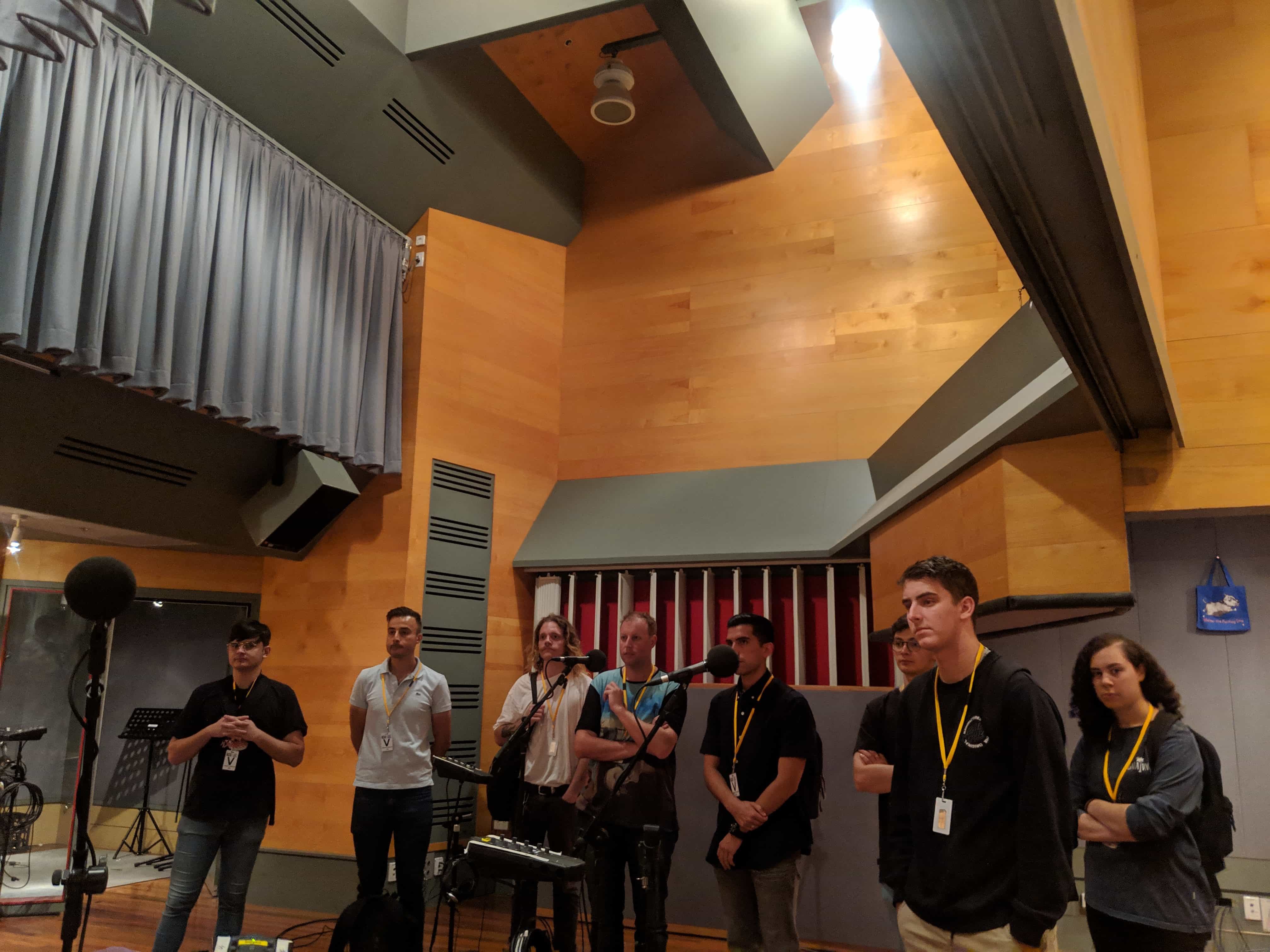 Students inside the ABC studio